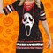 Adult Ghost Face Dress Costume Lace Up Tunic Style Small Fits